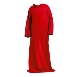 Verk Fleecová TV deka s rukávy Snuggie 180 x 140 cm červená