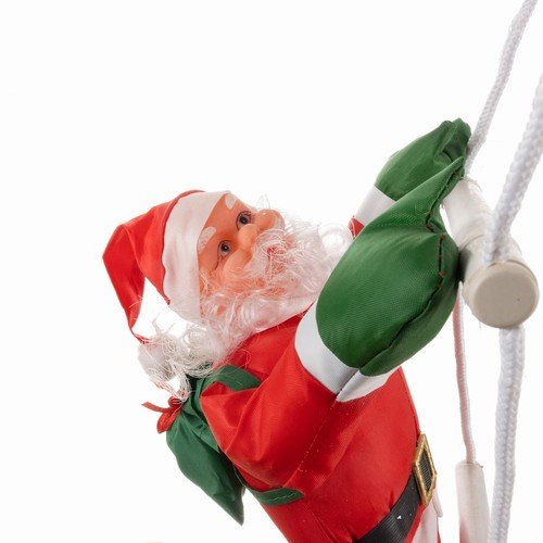 Ruhhy 22519 Vianočné dekorácie Santa Claus na rebríku 120 cm