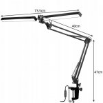 Izoxis 23080 Multifunkčná nastaviteľná stolná lampa 168 LED, 24W, 3200-6000k, čierna