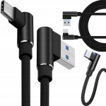 Verk 06308 USB Kábel -C, zahnuté konektory 1m červený