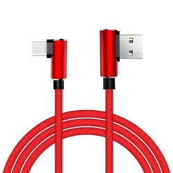 Verk 06308 USB Kábel -C, zahnuté konektory 1m červený