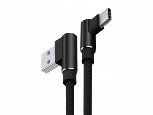 Verk 06308 USB Kábel -C, zahnuté konektory 1m červený