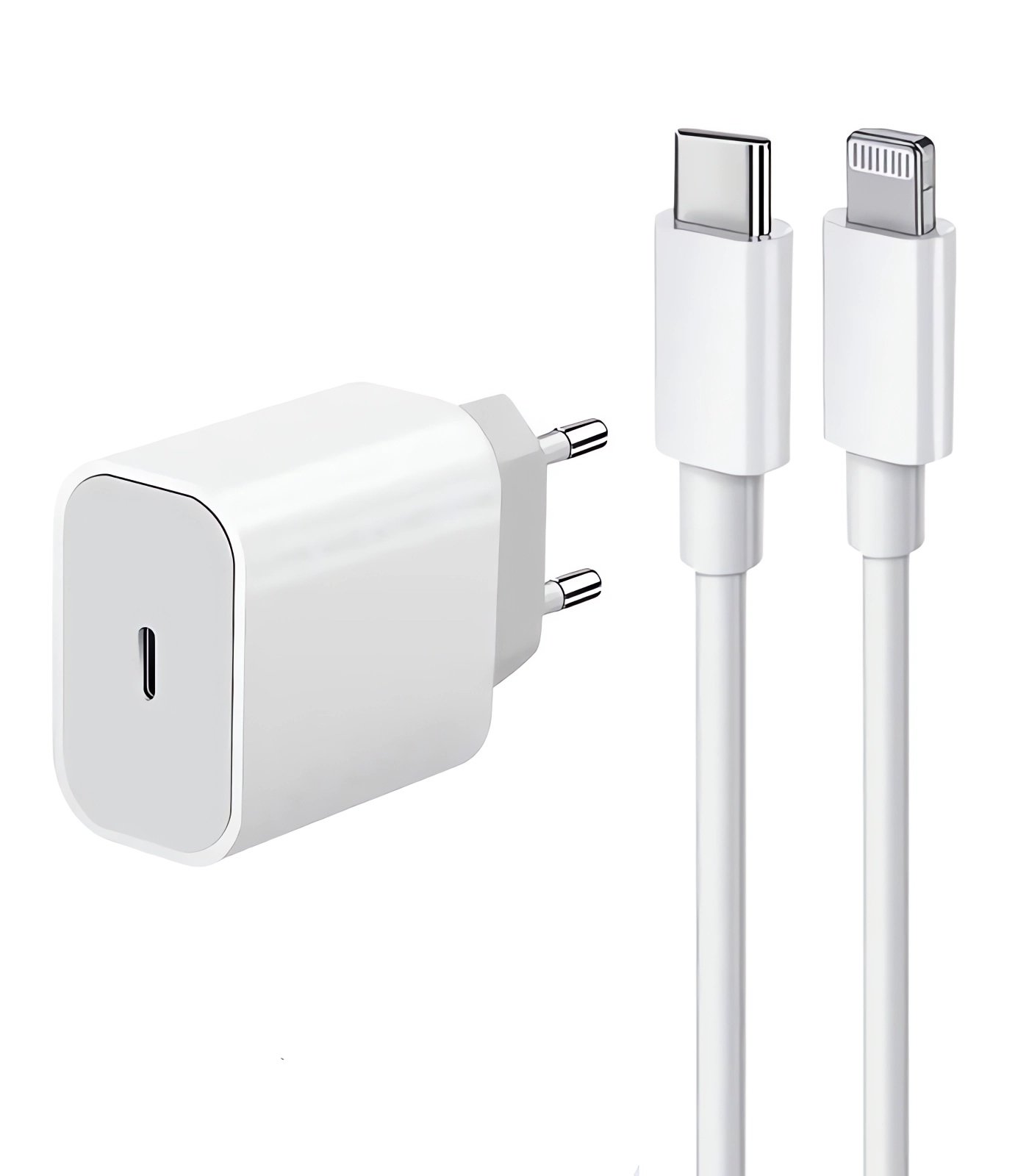 Gordon G562 Sieťová nabíjačka, USB-C, PD, 20W, biela + kábel USB-C - Lightning, 1 m