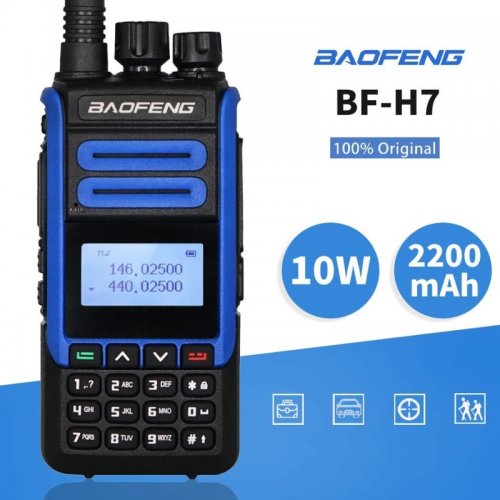 Baofeng BF-H7 HT Vysielačka 10 W, 7,4 V, 2200mAh, 1 ks modročierna