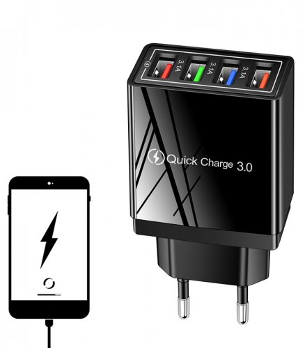 Gordon G566 Rýchlonabíjačka 4x USB 3.0 Quick Charge čierna