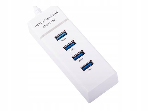 Verk 06311 USB Hub 3.0, 4 porty bílý