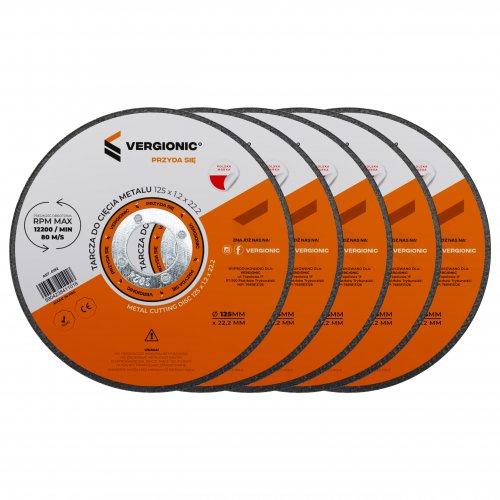 Vergionic 0192 Rezný kotúč na kov 125 mm, 5 ks