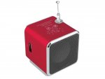 Verk 06211 Prenosné mini rádio Bluetooth 5.0, 3 W, červené