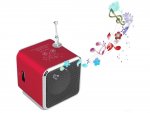 Verk 06211 Prenosné mini rádio Bluetooth 5.0, 3 W, červené