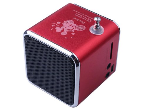 Verk 06211 Prenosné mini rádio Bluetooth 5.0, 3 W, červené