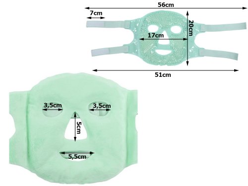 Verk 27201 Chladivá/hrejivá gélová maska ​​na tvár zelená