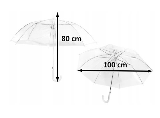 Pronett XJ5238 Dámsky priehľadný dáždnik číry