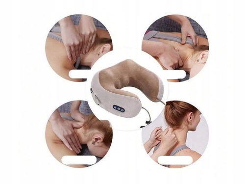 Verk 24454 Masážní polštář na krk SHIATSU šedohnědý