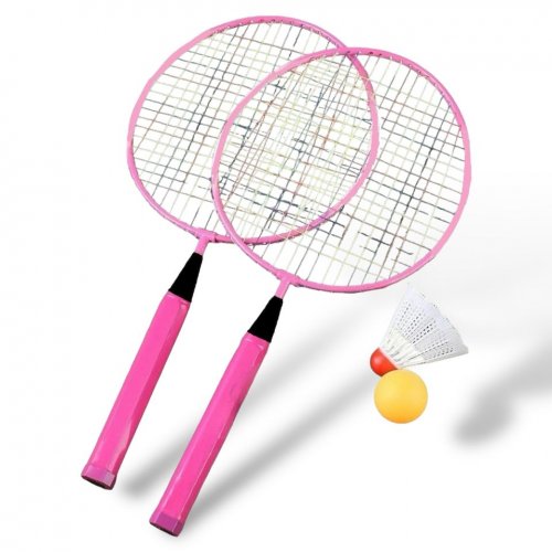 GGV Badmintonové rakety set, ružová