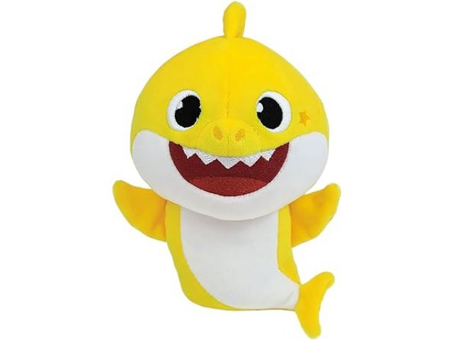 GGV Plyšový žralok Baby Shark, 21 cm, žlutá