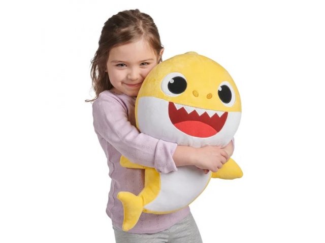 GGV Plyšový žralok Baby Shark, 21 cm, žltá