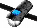 Verk 14490 Vodeodolné LED svetlo na bicykel USB, tachometer, el.zvonček 150db