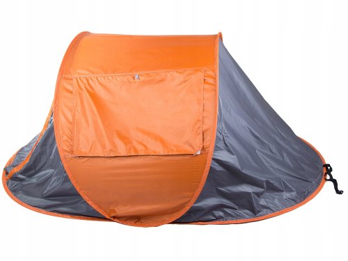 Verk 14529 Samorozkládací stan UV plážový 210 x 130 x 85 cm oranžovošedý