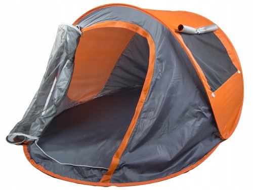 Verk 14529 Samorozkládací stan UV plážový 210 x 130 x 85 cm oranžovošedý