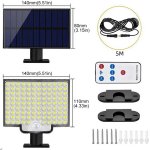 Foxter 2727 Solárne COB LED osvetlenie s PIR čidlom pohybu a súmraku