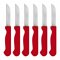 Vergionic 8010 Sada kuchynských nožov 15,5 cm, 6 ks, červená