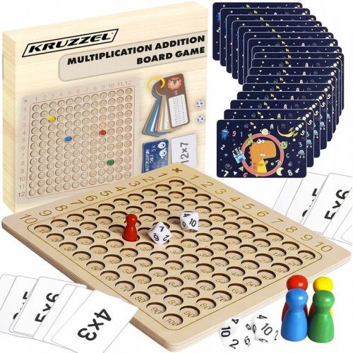 Kruzzel 24639 Drevená montessori výučba násobilky 12x12