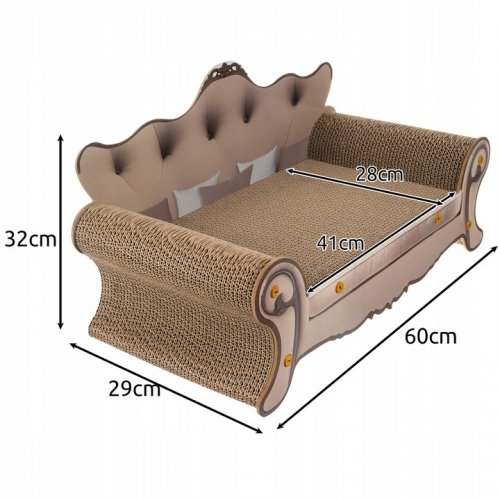 Purlov 24285 Škrabadlo pre mačky pohovka 60 cm