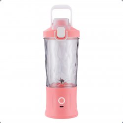 Verk 07296 Fľaša so Smoothie mixérom LED RGB, 600 ml ružová