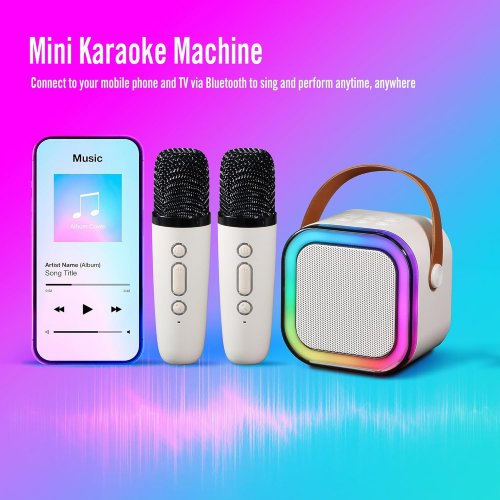 AFF 4270 Karaoke Bluetooth reproduktor 10 W, 2x bezdrôtový mikrofón