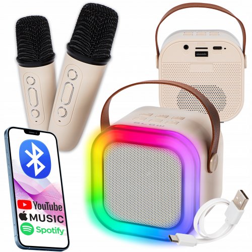 AFF 4270 Karaoke Bluetooth reproduktor 10 W, 2x bezdrôtový mikrofón