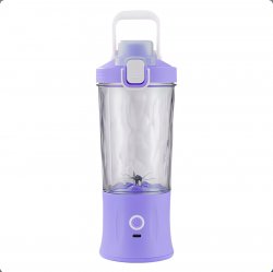 Verk 07296 Fľaša so Smoothie mixérom LED RGB, 600 ml fialová