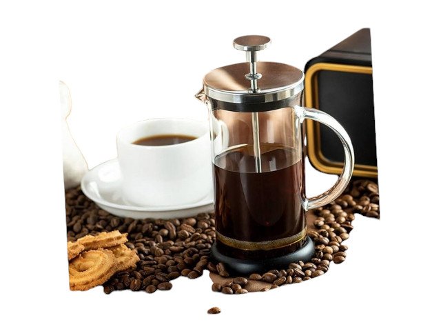 GGV Kanvica na kávu, French press, čaj 600 ml sklo + nerez