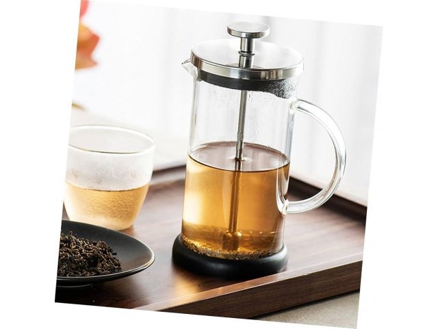 GGV Kanvica na kávu, French press, čaj 600 ml sklo + nerez