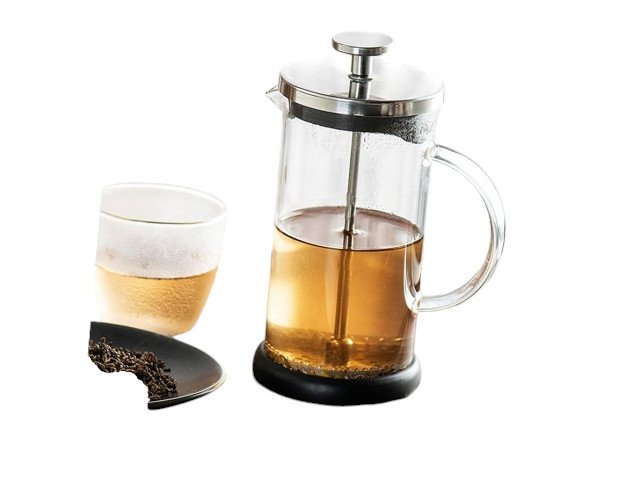 GGV Kanvica na kávu, French press, čaj 600 ml sklo + nerez