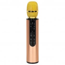 KIK KX3382 Karaoke Bluetooth mikrofón, 2000mAh zlatý