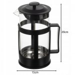 Ruhhy 24565 Konvice na kávu, French press, čaj 1000 ml sklo 