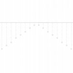 ISO 19738 Svetelný záves hviezdy 136 LED teplá biela