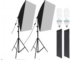 Verk 27146 Softbox se stativem 48 x 67 cm, 2x 135W