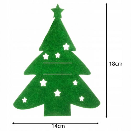 Ruhhy 24824 Vianočné prestieranie na príbory Stromček, zelená, sada 12 ks