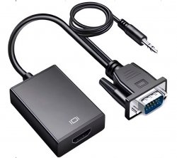 Verk 06327 Převodník VGA na HDMI, FULL HD + Audio výstup