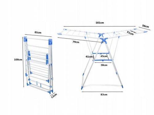 Verk 01399 Sušiak na bielizeň 161 x 56 x 79 cm