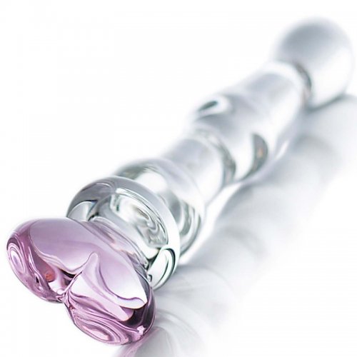 Sensual Dildo skleněné 20.5 cm růžová